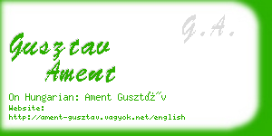 gusztav ament business card